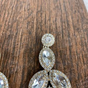 Jewelry - Gold and Crystal Statement Earrings Jewelry - Gold and Crystal Statement Earrings